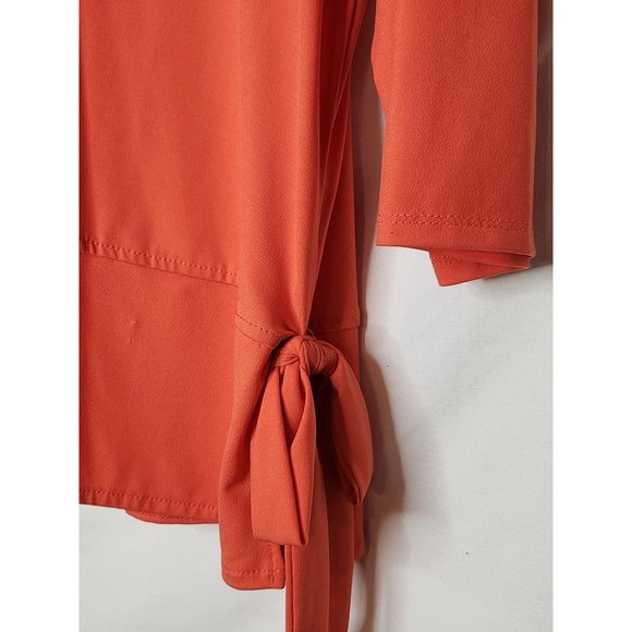 Ava & Grace Orange silky blouse size Large‎ - Picture 3 of 6